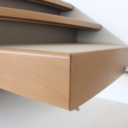 Escalier en bois flottant : style minimaliste pour un effet aérien et contemporain Evran